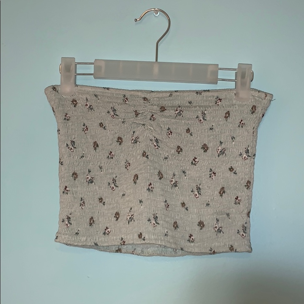 Light Teal & Floral Ivy + Main Tube Top